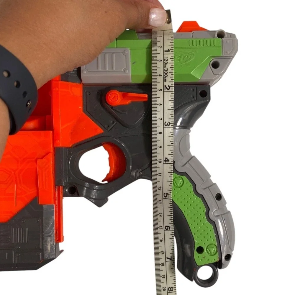 NERF VIGILON Disc Launcher Blaster Toy Gun Orange Green Grey F72Q‎